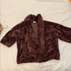 Brown Faux Fur Women's Jacket